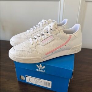 adidas Continental 80’s Women's White and Pink Sneakers